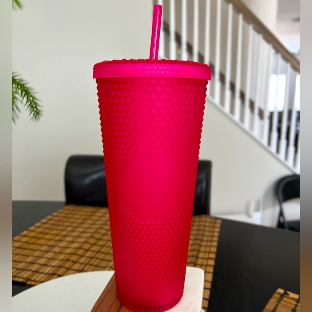 Brand new spring Starbucks hot pink venti studded tumbler 🌸🌸🌸🌸